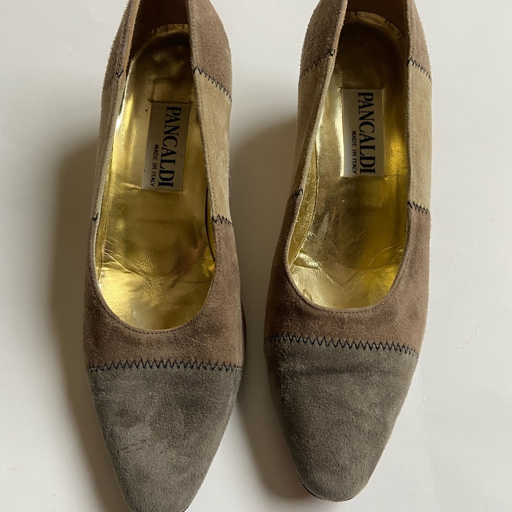 Women’s PANCALDI  two toned Suede Heels size 6